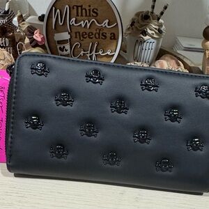 Betsey Johnson Black Studded Wallet
